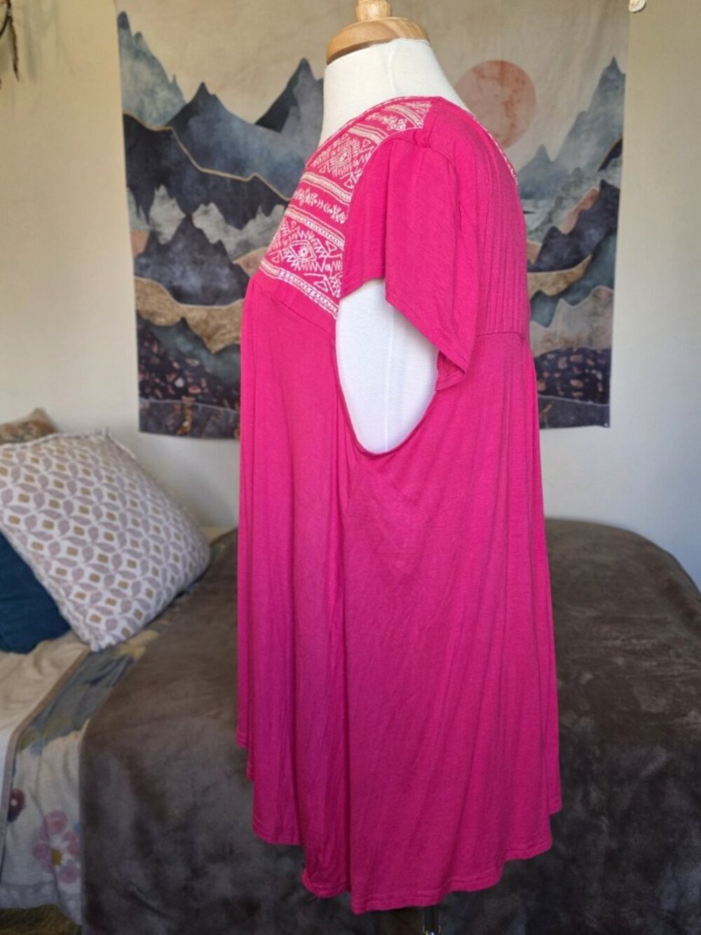 Simply Irresistible Embroidered Boho Tunic Top XL - Picture 5 of 13